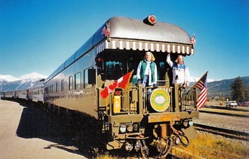 Luxury rail travel via private train car in the Canadian Rockies on VIA rail