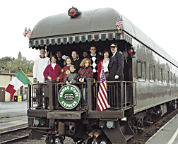 NYC-3 private railcar and Amtrak train traveling in New England